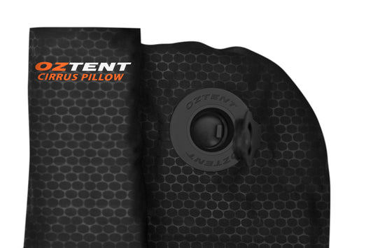 Oztent Cirrus Pillow; luxurious and easy to inflate.