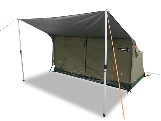 Oztent Swag, Single person tent with the iconic Oztent awning.